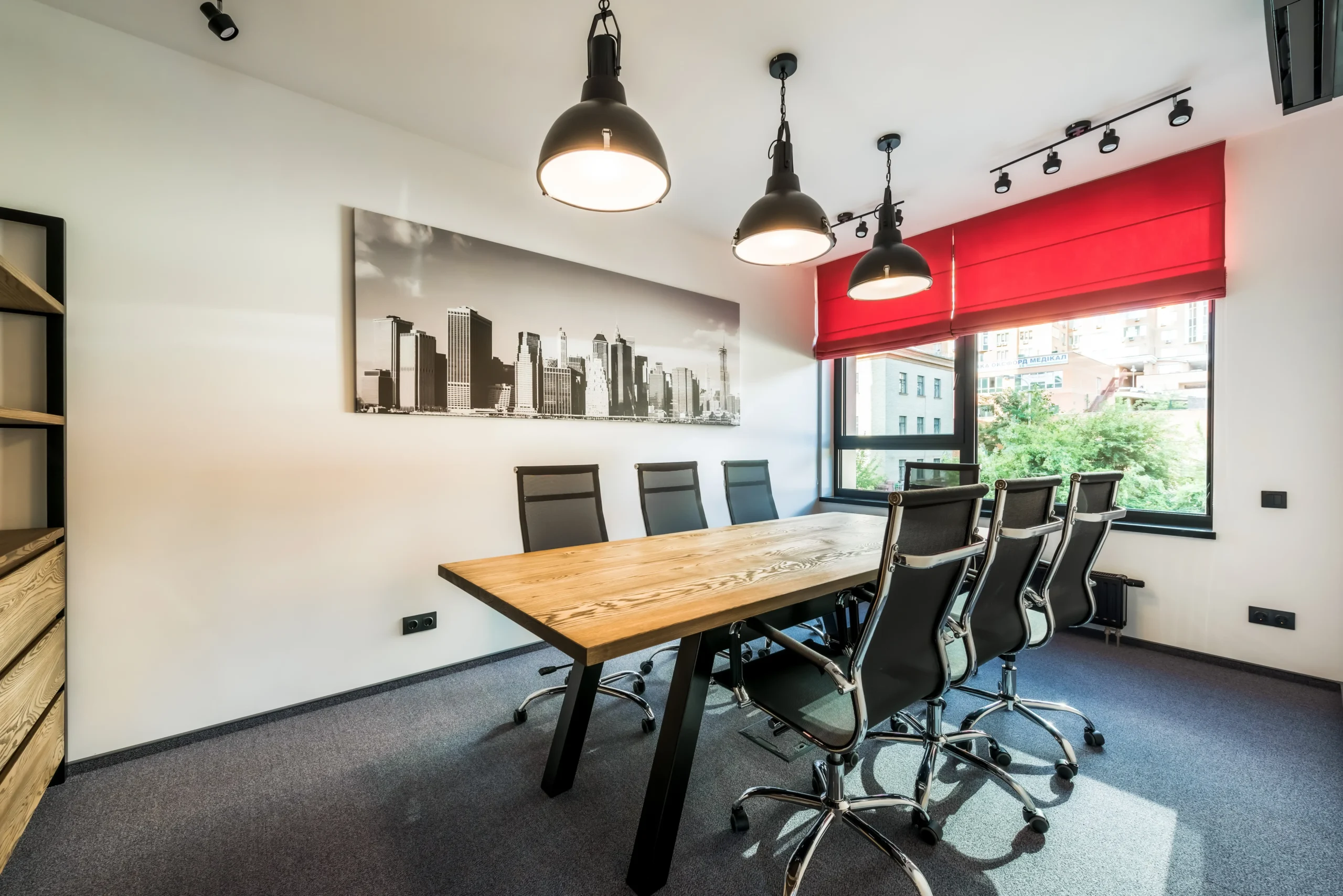 Materials lighting and finishes office